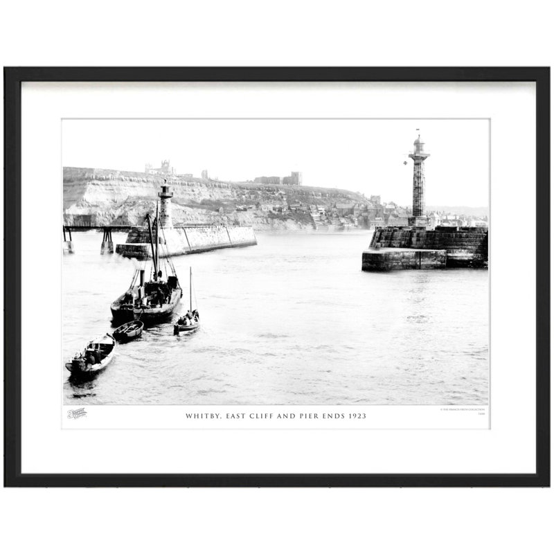 Whitby, East Cliff And Pier Ends 1923 by Francis Frith - Single Picture Frame Print, 60cm H x 80cm W x 2.3cm D