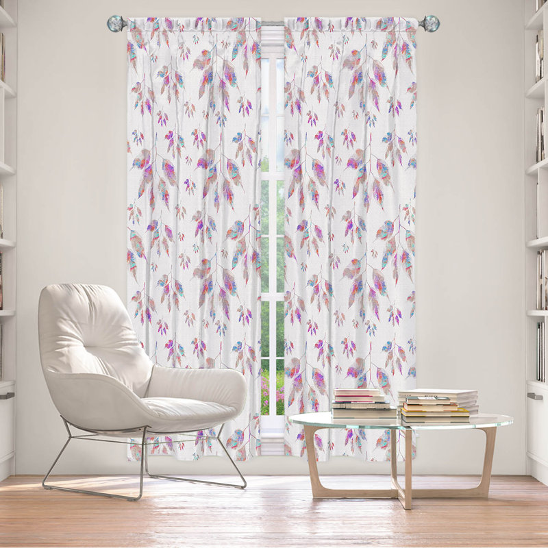 Ghassan Room Darkening Curtain Pair, 20" W x 61" L, Pink