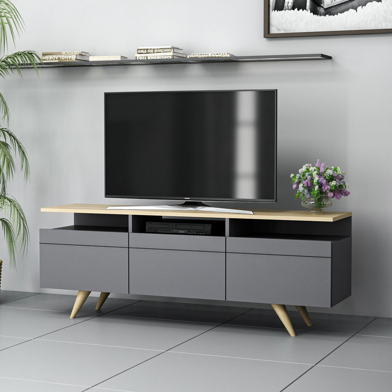 Camina TV Stand for TVs up to 55", Oak/Anthracite