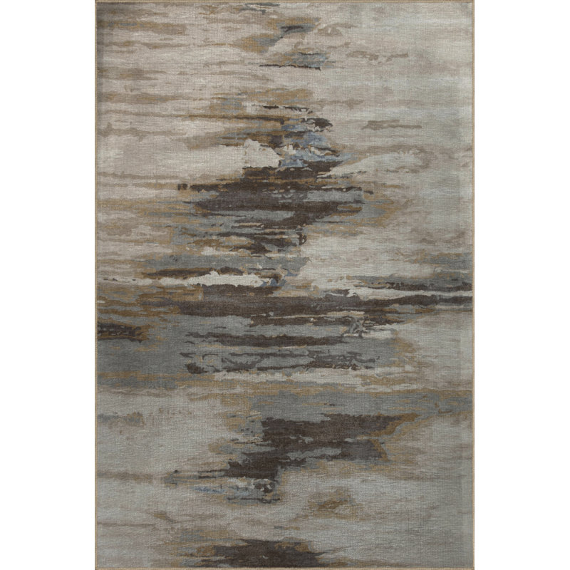 Multicolored Abstract Patterned Creative Modern Decorative Carpet, Rectangle 2'8" x 5'