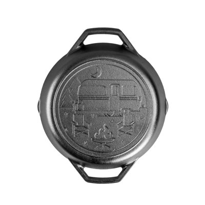 Lodge Wanderlust 10.25" Seasoned Cast Iron Dual Handle Camper Pan
