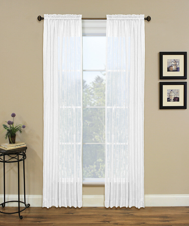 Natco Home Polyester Sheer Single Curtain Panel Panel | Wayfair