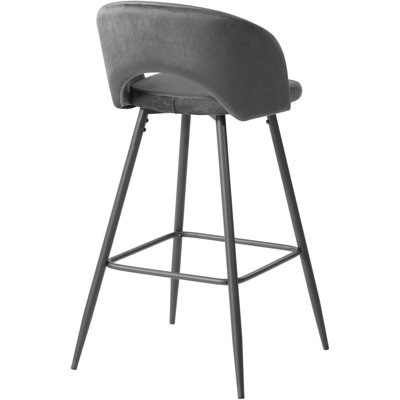 Hollydale Upholstered Counter Stool with Metal Frame