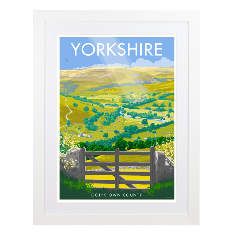 Yorkshire 2 by Stephen Millership - Print, White, 43.5cm H x 33.5cm W x 2.2cm D