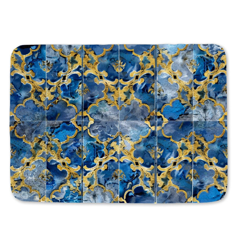 Tapis de bain en microfibre / microsuède Darran, L 21 po x L 34 po