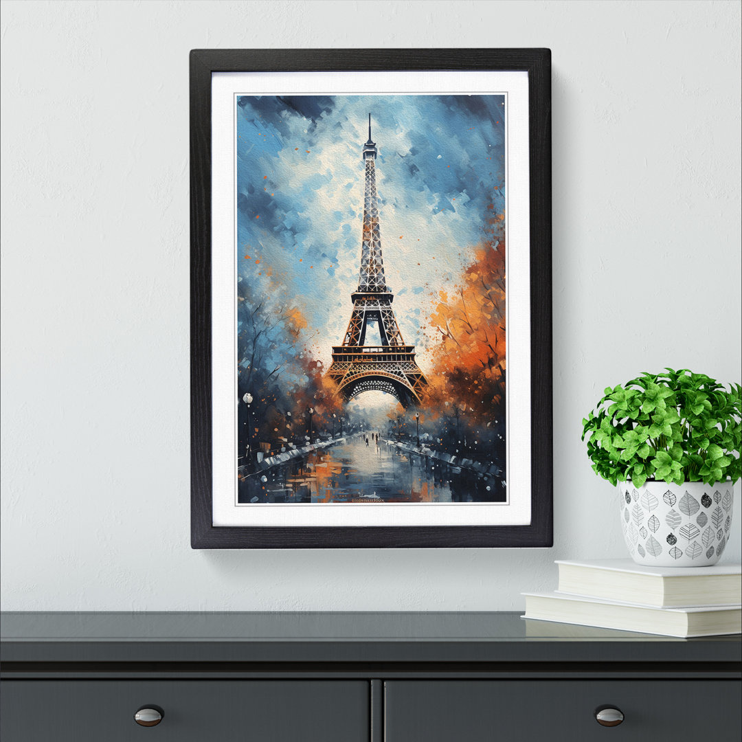 Eiffel Tower Modern - Framed Print