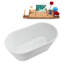 1369.1mm x 744.2mm Freestanding Soaking Acrylic Bathtub-1801142206