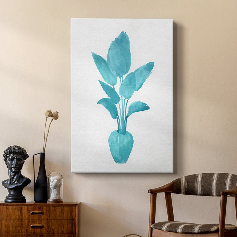 Watercolor House Plant II - galerie Cavas sur mesure, H 48 po x l 32 po