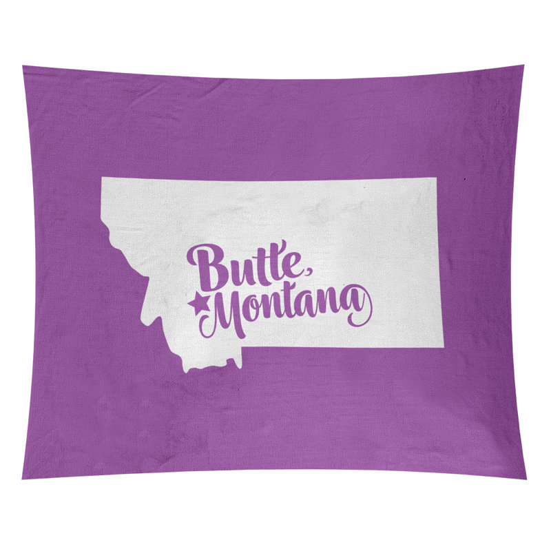 Tapisserie Butte Montana, H 88 po x l 104 po, Violet