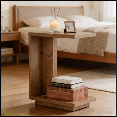 Table de chevet en forme de C, table d'appoint élégante