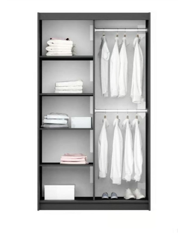 Biondo Manufactured Wood Wardrobe, Graphite Matt