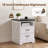 Modern Nightstand set of 2,18"W Farmhouse End Table with charging station outlet-1208019155-1235600463