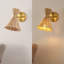 Applique murale rétro en métal et en rotin 1 lumière rétro Mid-Century 10 "avec abat-jour réglable Abbighail-261506947