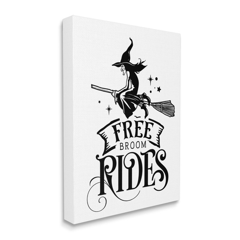 Free Broom Rides, Toile tendue, H 20 po x l 16 po x P 1,5 po
