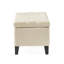 Bouton avec rangement à losanges beige, design, l 51 po x P 17,5 po H 17 po, tissu avec surpiqûre, accessoire de chambre à coucher polyvalent, structure en bois-1210520504