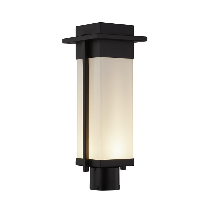 Luminaire à DEL intégré à 1 lumière à attache fixe H 18 po Attlee, Noir mat, Mercure