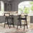Chic Resin Webbing Back Bar Stool Set, Enhancing Your Bar Ambiance