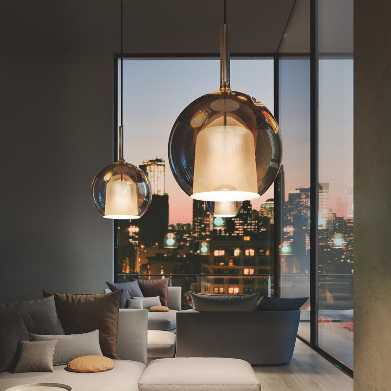 GLO 1 - Light Pendant, Gold, White