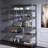 Vonara Rustic Gray Oak & Chrome Finish Bookshelf