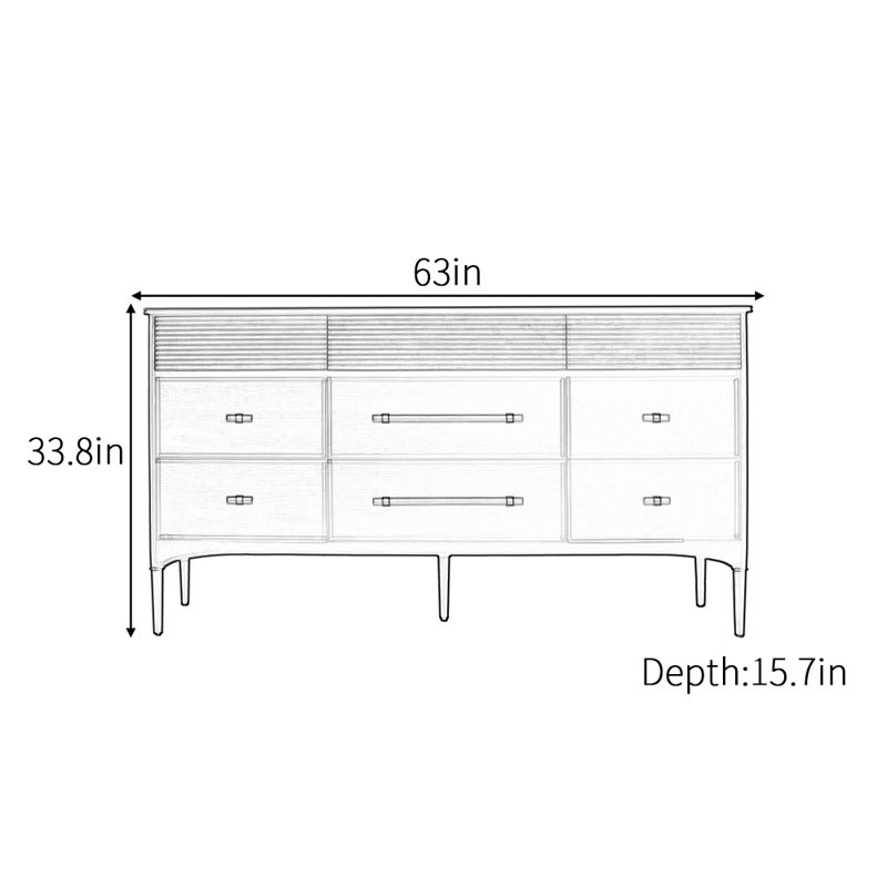 Buffet vintage de luxe américain, Noir
