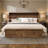 Wilkinson Farmhouse Queen Murphy Bed With Large Storage Drawer & Charging Station, Barnwood-922616757-938914698