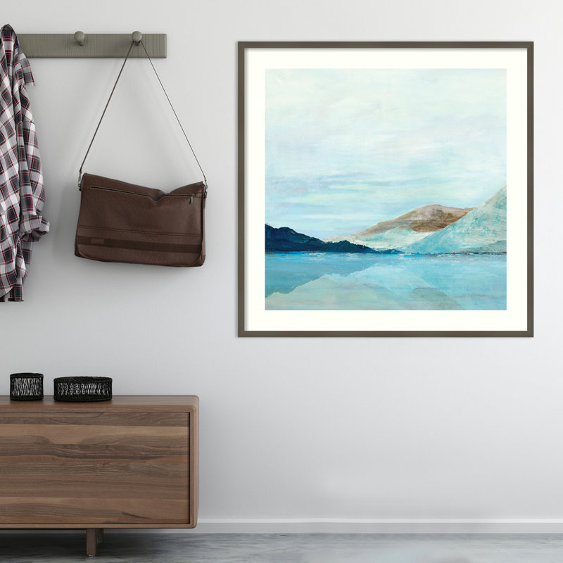 Coastal Mountains by Isabelle Z, 25" H x 25" W, White Framed Paper