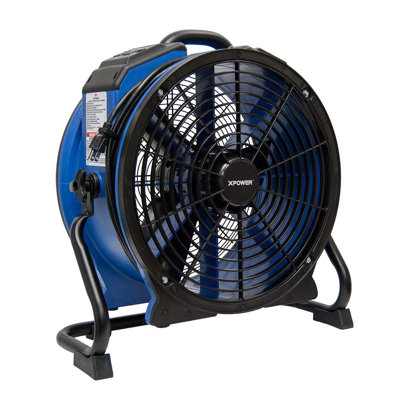 XPOWER X-48ATR Professional Heat Resistant Industrial Axial Fan With Timer, Blue