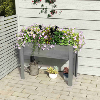 Lit de jardin surélevé avec pieds