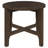 Round Solid Wood End Table, Dark Brown