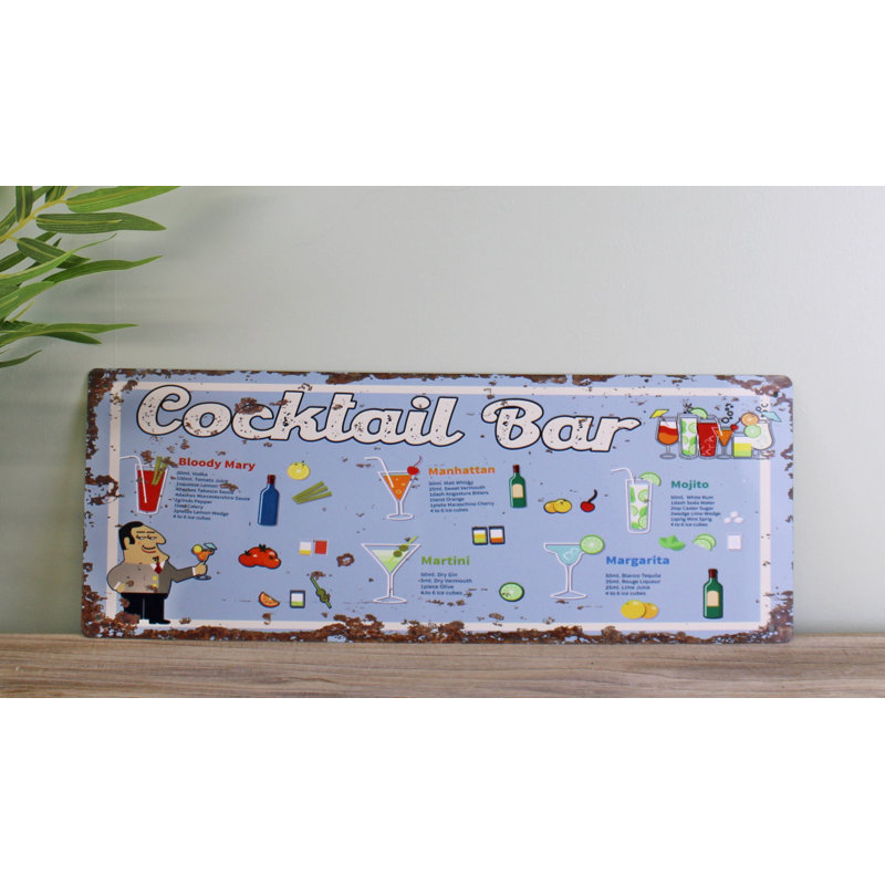 Vintage Metal Sign – Cocktail Bar