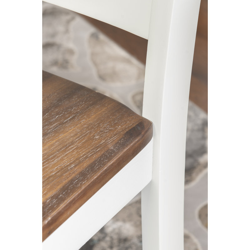 Teo Solid Wood Counter Stool, Gray
