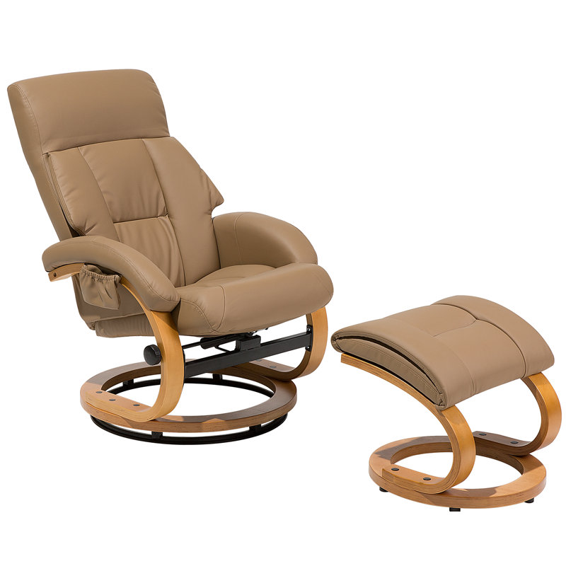 Rebeca 70cm Wide Rocker Ergonomic Recliner with Massager, Brown