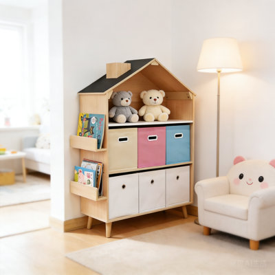 House-shaped Children's Storage Rack