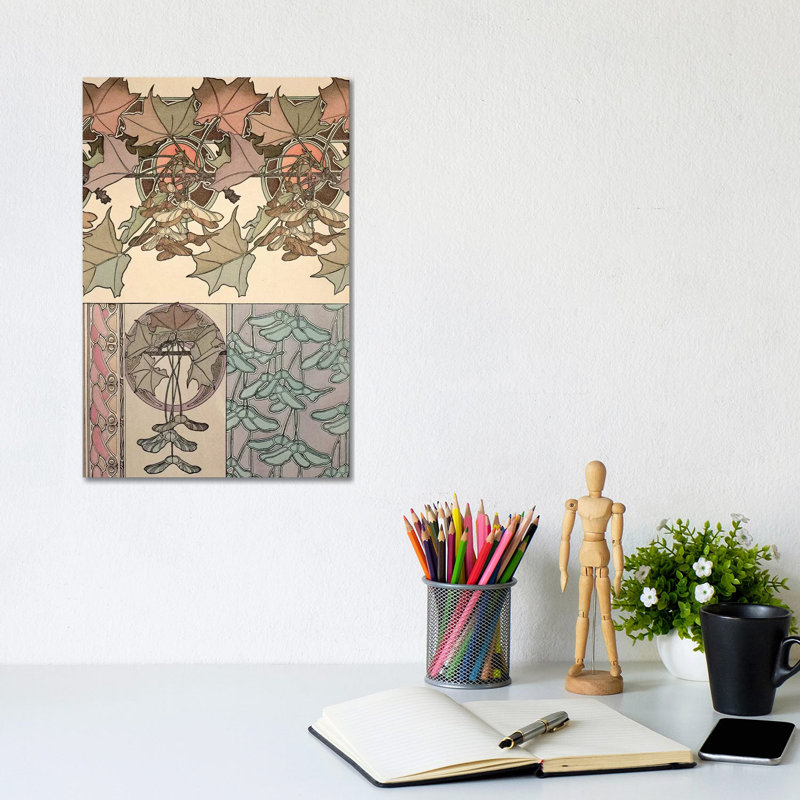Plate 39 From 'Documents Decoratifs', 1902 by Alphonse Mucha - Wrapped Canvas Painting, 30.48cm H x 20.32cm W x 1.905cm D