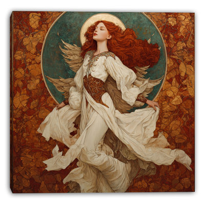 Autumn Angel Wrapped Canvas Wall Art