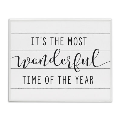 «Holiday Most Wonderful Time Of The Year Typographie», impression