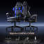 Ergonomic Game Chair with Massage Lumbar Support and Footrest Swivel-74712721