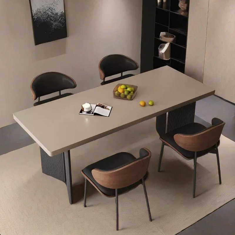 Italian style household simple dining table sets, 29.53"H x 62.99"L x 31.5"W