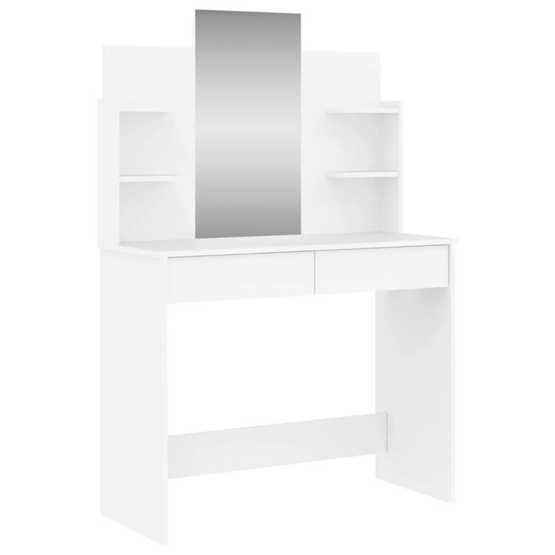 vidaXL Dressing Table with Mirror Storage Makeup Vanity Table Desk Furniture