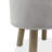 Ginni Footstool Ottoman Set Of 2, White Polyester, Soft Seat, Wood Legs