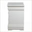Table de chevet blanche à 2 tiroirs avec poignées en nickel brossé Louis Phillipe-291438368