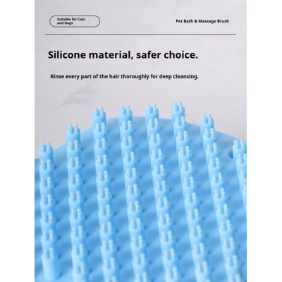 Brosse de bain et de toilettage en silicone pour animal de compagnie en forme de patte - peigne de déshumidification humide / sec 2 en 1 avec massage apaisant pour chiens et chats, jaune clair