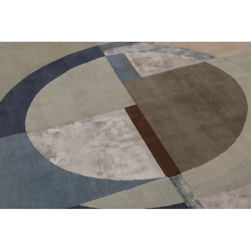 Art Deco One-of-a-Kind 12'2X12'3 Hand Knotted Area Rug