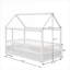 Lit plateforme pour enfant en pin massif blanc doux avec cadre de toit et garde-corps pour enfant-1785131263-1785131262