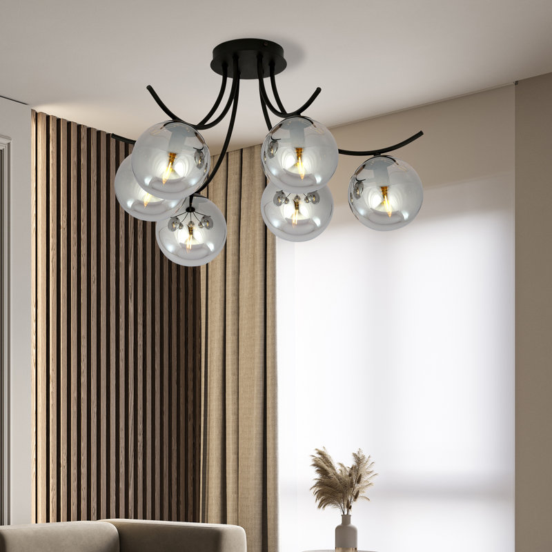 Abdimajid 6 - Light Sputnik Chandelier, Graphite