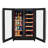 Allavino Reserva Series 24" Wide Two Door Stainless Steel Wine Refrigerator/Beverage Center with Wood Front Shelves