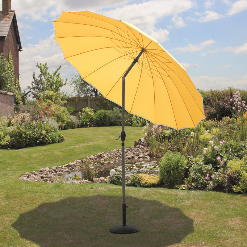 Parasol Dilaver 106,3 avec contrepoids inclus, Jaune