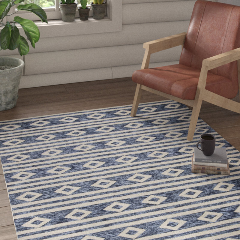 Vedika Hand Tufted Wool Southwestern Rug, Rectangle 5' x 8'