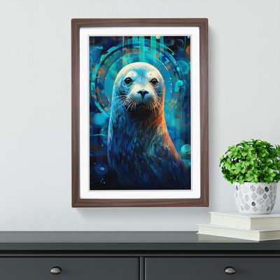 Seal Futurism - Single Picture Frame Print on Wood