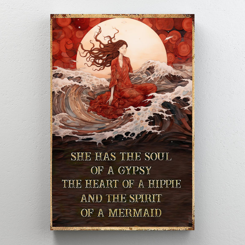 Jaquir «The Spirit of A Mermaid» sur impression sur toile, H 14 po x l 11 po x P 1,25 po
